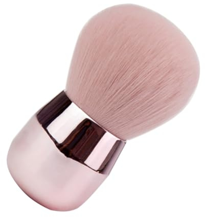 Brocha para Base en Polvo Rosa en Forma de Hongo Mango Grande | Varios estilos Fibra Sintética Plástico , Cerdas Finas y Densas y Uso Profesional y Doméstico