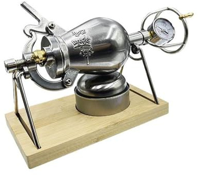 Qinhaixi mini popcorn cannon chinese popcorn maker Mini Retro Popcorn Machine, Traditional Hand Popcorn Machine, Stainless Steel Popcorn Machine(Size:2) (1)
