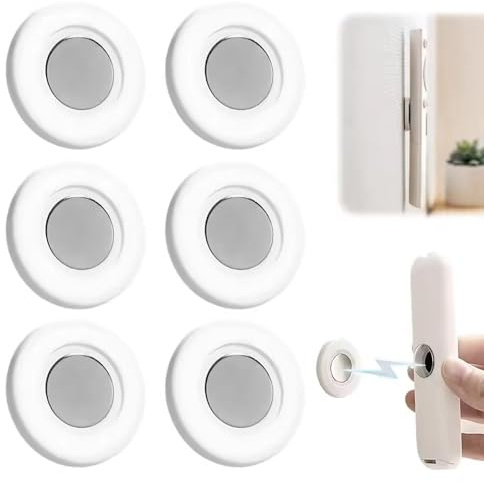 Wenxiaw 6 Soporte Magnético Universal para Mando a Distancia, Soporte de Pared Adhesivo Fuerte, Doble Iman, para TV, Mandos a Distancia de Dispositivos