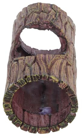 MUELODSIC Nascondiglio per Rettili in Resina Effetto Corteccia con Ventosa Rifugio per Lucertole Gechi e Tartarughe Decorazione Versatile per Terrari e Acquari di Anfibi e Ragni