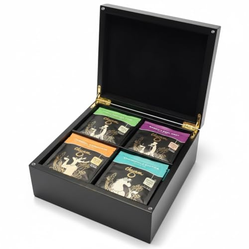 M1SS Premium Herbal Tea Gift Set - Artisanal Collection Box | Green, Black & Herbal Teas | 40 Pyramid Tea Bags in 8 Delicious Flavours, Whole Leaf, Vegan | Luxury Tea for Wellness & Special Occasions
