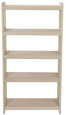 Stolarstwo Wochnik S.C. Scaffale per carichi pesanti in legno di faggio massiccio, 173 x 80 x 33 cm (altezza x larghezza x profondità), 5 ripiani, fino a 60 kg per ripiano, extra stabile, scaffale da