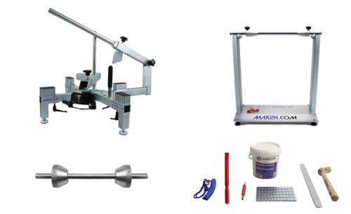MAX2H® Reifenmontiergerät MG-2 Set mit Wuchtbock Plus für Einarmschwingen 50-80 mm (Klebegewichte grau)