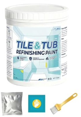 Revestimiento para bañera de 500 g: pintura de acabado a base de agua para