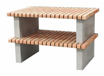 MOVELAR - Módulo Paella o Paellera para Barbacoa de Obra Prefabricada (Gris, naranja - 120 x 80 x 80 cm) - Uso en Exteriores