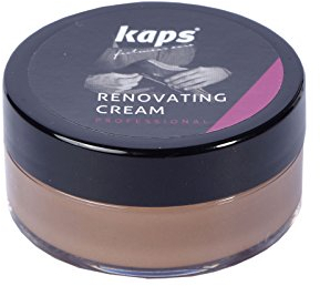 Kaps Crema Reparadora Y Renovadora Para Zapatos De Cuero Liso, Bolsas, Asientos, Reparador De Arañazos Y Rasguños, Renovating Cream, 10 Colores (139 - marrón medio)