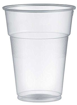 PZ 300 Bicchieri in PLASTICA ml 400 per Acqua Birre Bevande Cocktail Granite Frappe' Plastic Cups Bicchiere Rigido
