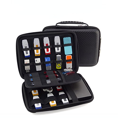 FunYoung Clé USB Organizer Sac de Rangement Case Organizer pour USB Sticks SD Accessoires pour Cartes mémoire Collection