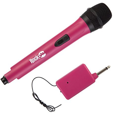 Microfono wireless ad alta fedeltà di Rockjam per karaoke e casa - rosa, RJWM33-PK