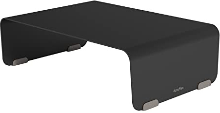 Bento® Monitorerhöhung 113 Schwarz - Stilvoller und stabiler Monitorfuß, Ergonomisch, Belastbarkeit 20kg, Kratzfest, Perfekt zusammen mit Bento® Ergonomischer Werkzeugkasten | Stilvoller und stabiler Monitorfuß, Ergonomisch, Belastbarkeit 20kg, Kratzfest