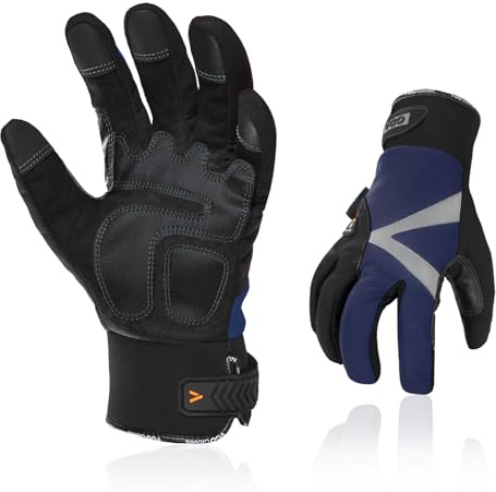 Vgo... Winter Waterproof Work Gloves Touchscreen, Thermal Safety Working Gloves in Cold Weather -20℃, 3M Thinsulate Lining for Freezer Cold Storage Warehouse