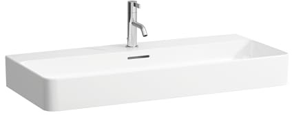 LAUFEN VAL Aufsatzwaschtisch, 3 Hahnlöcher, ohne Überlauf, US geschl. 950x420mm, H8162877571581, Farbe: weiß matt