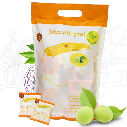 Share Originale Prugna Verde Fermentata Albicocca Giappone 500 g, Prugna Fermentata 500 g Trattamento mensile, Gusto Delizioso Vegano Agrodolce, Senza Lattosio