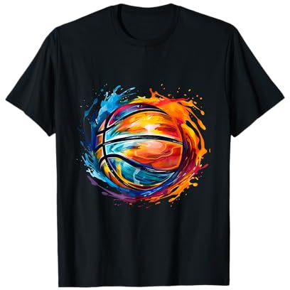 Basketball Ball in schönen bunten Farben Basketballer T-Shirt