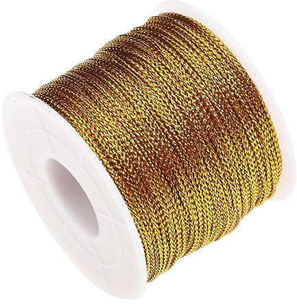 PRETYZOOM Gold Thread for Wrapping Ropes Binding Ropes for Bags Candy Bag for Christmas Wrap and Bows for Wrapping