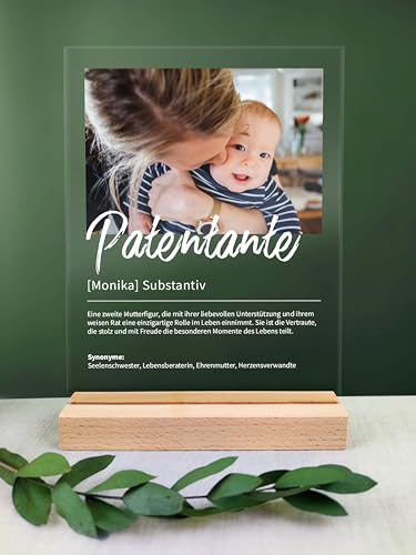 Patentante Geschenk personalisiert - Acryl Foto Geschenk: Definition wie im Duden - Geschenk Patentante, Patentante Geschenk Geburtstag, Geschenk Patentante Weihnachten, Geschenk Für Patentante