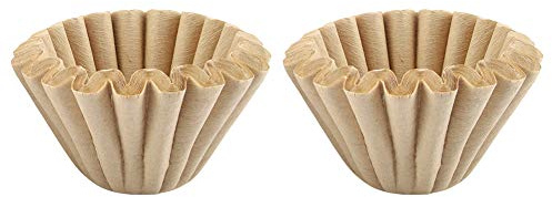 50 Filtres à café, Filtres à café en Panier Non Blanchis, Filtres à café Jetables Marron, Papier Filtre Compostable pour Restaurants, Cafés et Usage Domestique