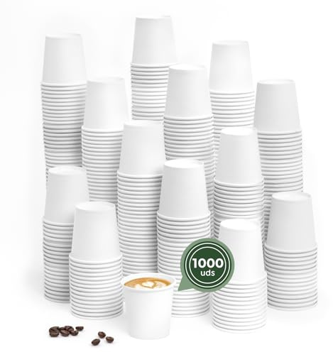Horeca Collection MAXI PRODUCTS - Bicchieri da caffè usa e getta bianchi - Bicchieri di cartone - Bicchieri usa e getta Catering - Bicchieri caffè da asporto - Adatto per bevande calde e fredde (120