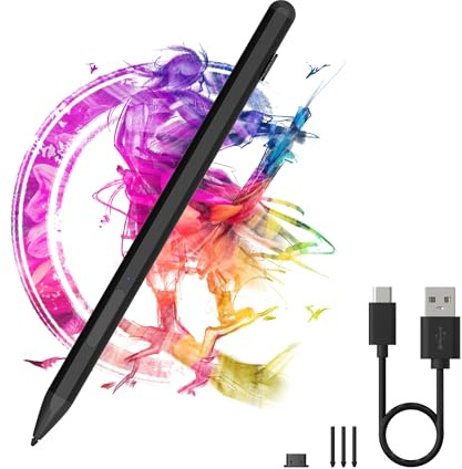 Stylet Surface Pro 11 Conçu pour Windows 11 Copilot+ PC, Surface Pro Pen pour Surface Pro 11/10/9/8/X/7/7 plus/6/5/4/3, Surface Book/Laptop/Go/Studio, 4096 Sensibilité à la Pression