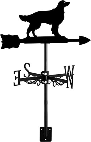 Wetterfahne Wetterfahne für Hunde, langlebig, Windfahne, kreative Dekoration, Wetterfahne für den Außenbereich, Bauernhaus, Garten, Terrasse, Hof, Dach, Ornament, Wetterfahnen (Farbe: Wheaten Terrier