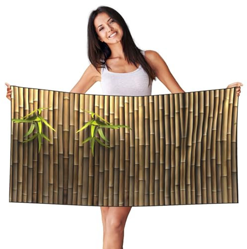 JEJEA Spring Bamboo print Lightweight Beach Towel for Adults Women Men Pool Towels for Travel Swimming Camping Picnic