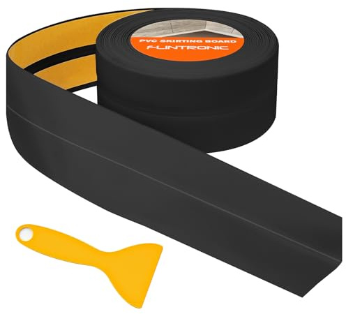 flintronic Sigillante Impermeabile, Battiscopa Morbido PVC, 5M-30 * 30mm | Sigillante Autoadesivo Nastro, Impermeabile, Antiolio E Antimuffa Utilizzato Per Piastrelle Da Cucina, Bagno, Mobili, Ecc
