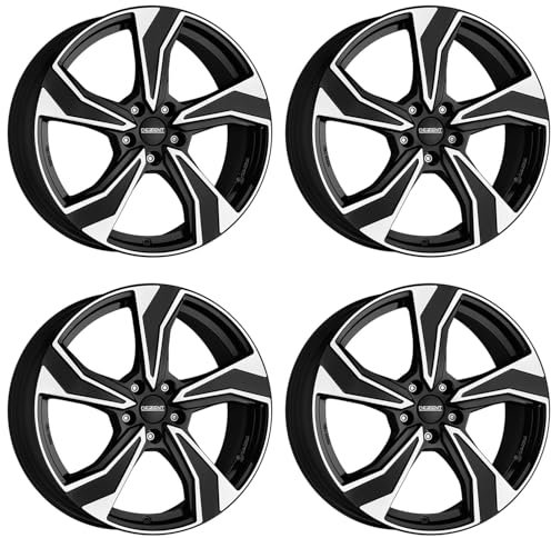 4 llantas Dezent KB Dark 6.0Jx16 ET43 5x112 compatibles con Volkswagen Caddy Golf Jetta Passat T-Roc Touran