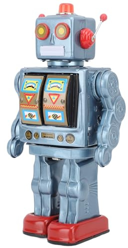 Vintage Metal Tin Robot Toy - Electric Rotating Figures Model for Kids and Collectors - Classic Collectible Gift