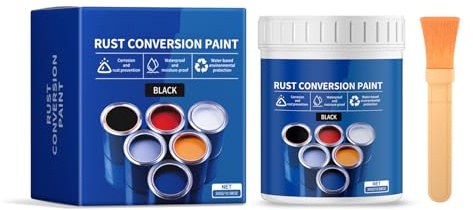 Hattba Pintura a base de agua, convertidor de óxido, 300 g, resistente a la intemperie y protección industrial de múltiples colores para metal, secado rápido