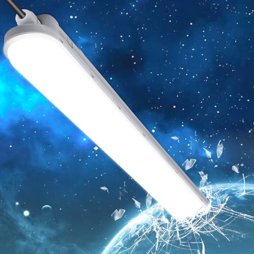 TONFFI Feuchtraumleuchte LED 120CM 36W 4500LM Röhrenlampe Komplett 6000K Kaltweiß IP65 Verknüpfbar Feuchtraumlampe Led Röhre für Garage Werkstatt Büro