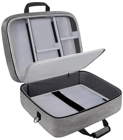 Generisch Carry Case for Audio Mixer, DJ Cable Bag for DJ Equipment with Adjustable Compartments, Scratch-Resistant Storage for Audio Accessories with Removable Shoulder Strap for Cables and