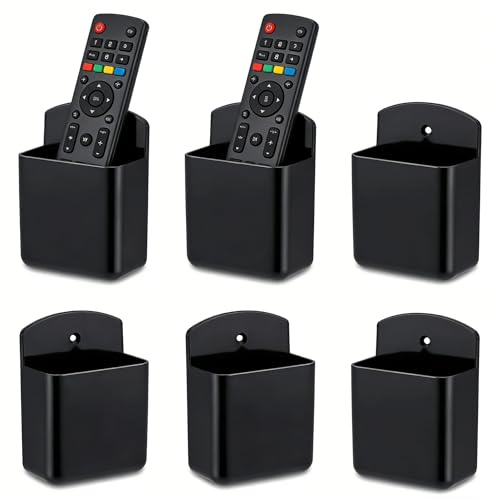 Vninkul 6 Piezas Soporte Autoadhesivo para Mando a Distancia,Soporte de Pared para Control Remoto,Organizador a Distancia Mandos TV para Ilaves, Bolígrafos, Cepillo de Dientes