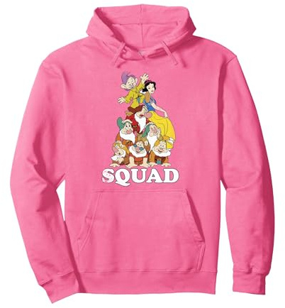 Portrait de l'escouade des Sept Nains de Blanche-Neige de Disney Sweat à Capuche, Unisexe pour adultes, Rose vif, M