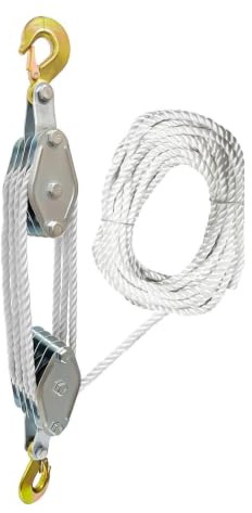hjulssystem, block och redskap Heavy Duty Multifunktionellt Remskiva System | Lin för , dragning, dragning, räddning, garage, lager, utomhus, trädställ, jakt, lastsäkring