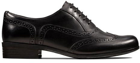 Clarks Hamble Oak dam Brogue snörskor, Black Leather 2, 35.5 EU Bred