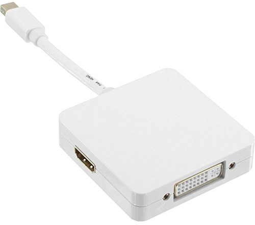InLine 17195I mini DisplayPort till HDMI/DVI/DisplayPort-adapterkabel, vit