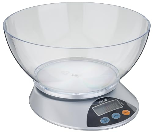 Bilancia da cucina - Ciotola trasparente da 2,2L - Capacità 5kg con precisione 1g