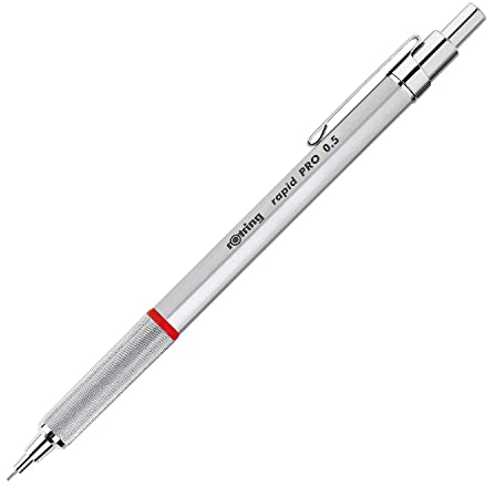 rOtring Rapid PRO Druckbleistift | 0,5 mm | Silberfarbener Schaft