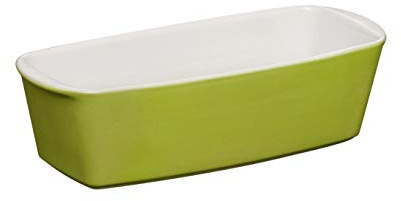 Premier Housewares Stoneware Lime Green Elongated Baking Loaf Dish 1.5 Liter Oven Dish For Lasagna Dishes and Bread Loaves Oven Proof Stonewear Loaf Dish 12 x 8 x 29