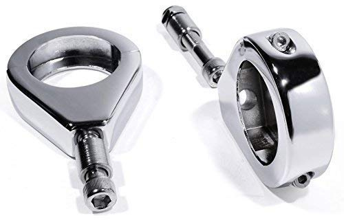 Motorrad Universal Blinkerhalter 39 mm Gabel 8mm Schaft chrom