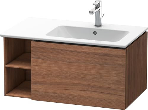 Duravit L-Cube Mueble de Pared 82,0 x 48,1 cm, 1 extraíble, Lado estantería, para ME by Starck 234683 Lavabo a la Derecha, Color: Nogal Natural Decorado