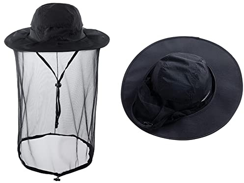 Cappello di zanzariera Insetto Cappelli con Rete Apicoltore Apicoltura Cappello Velo Safari Escursionismo Giardinaggio Maglia Cappuccio