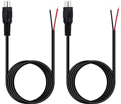 Fancasee RCA to Speaker Wire, 2-Pack 6FT RCA Female Plug Jack Adapter to Bare Wire Pigtail Repair Audio Cable for Speaker Amplifier Audio Video AV Receiver TV Subwoofer