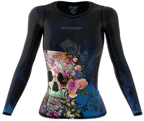 SMMASH Camicia Funzionale Camicia da Donna A Compressione Camicia Sportiva A Manica Lunga Traspirante con Tecnologia Seconda Pelle Fitness Top Outdoor