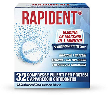 Rapident Compresse Effervescenti Pulizia Dentiere - 12 Confezioni