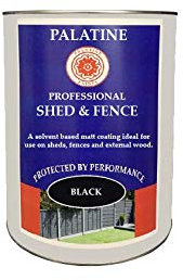 Palatine Professional Shed & Fence Paint 5lt | Oil Based Paint for use on Sheds & Fences (Black)