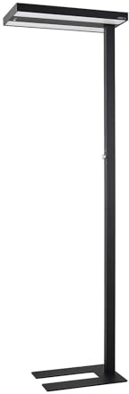 Arcchio LED Büro Stehlampe dimmbar, Bewegungsmelder Tageslichtsensor Bürolampe Up and Down 8000lm 4000K Standleuchte Deckenfluter Home Office