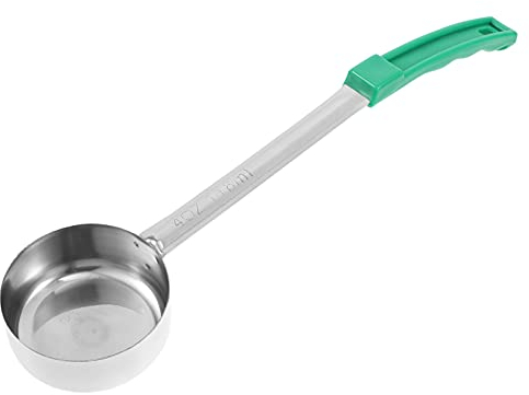 Cabilock 4 Ounce Pizza Sauce Ladle, Solid Portion Control Serving Spoons, Stainless Steel Long Ladle Soup Spoon, Commercial Grade Serving Scoops for Pizza Sauce