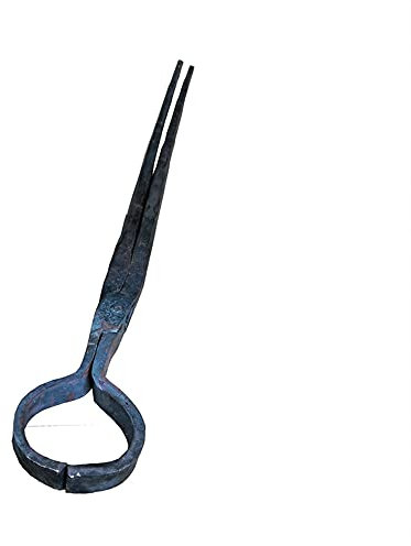 Tenaza de forja Tenaza de forja de punta redonda Diámetro de boca redonda 50 mm Tenaza de forja para la fabricación de cuchillos de yunque para Engineer Blacksmith Forge