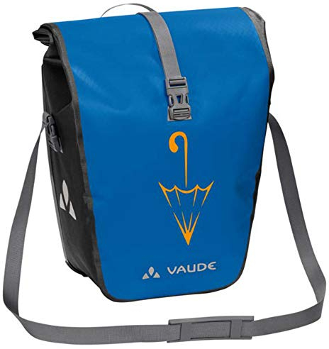 VAUDE Aqua Back Single Sondermodell mit Schirmlogo Hinterradtasche Gepäckträgertasche, Blue SE